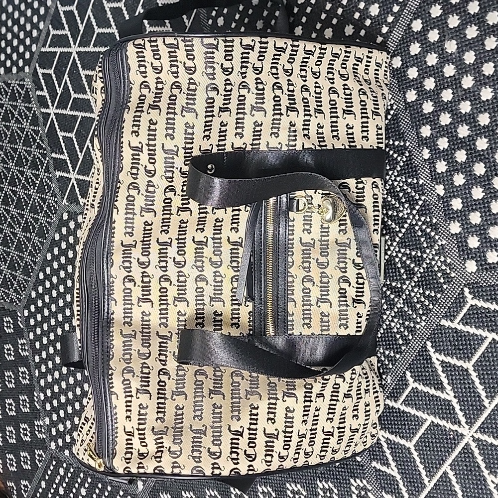 Juicy Couture Beige/Black carry on  travel bag
